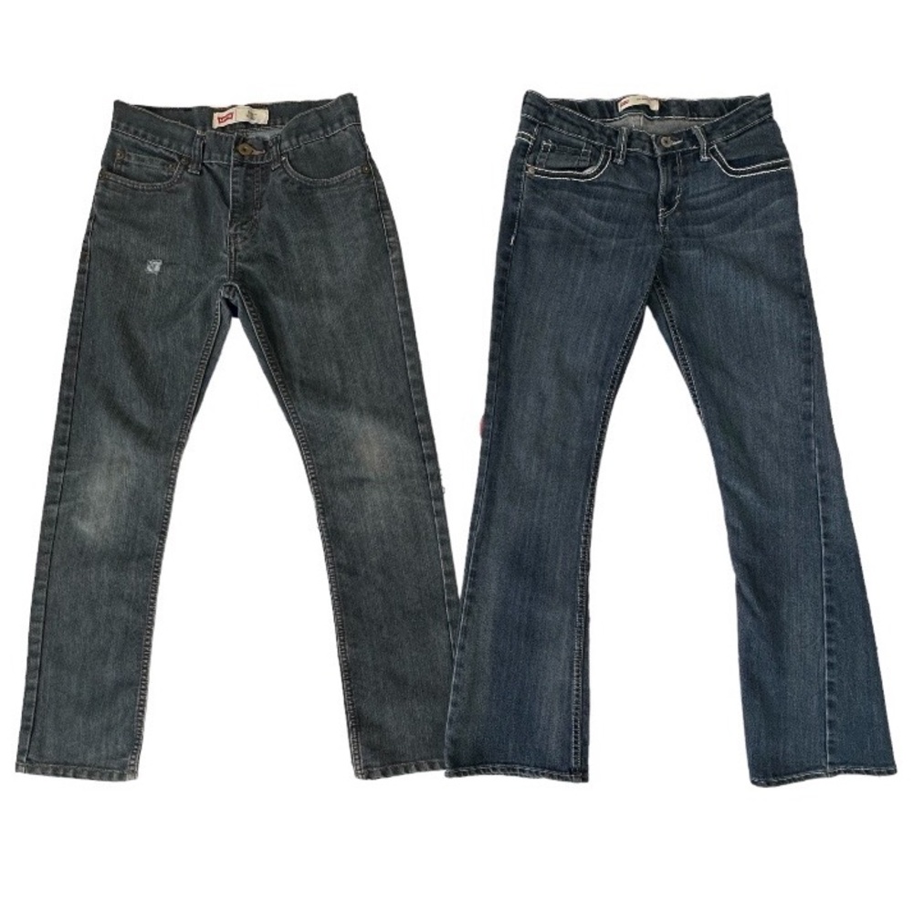 Bundle of 2 Pair Levi’s Jeans 715 Bootcut 511 Slim Blue Girls or Boys Size 14